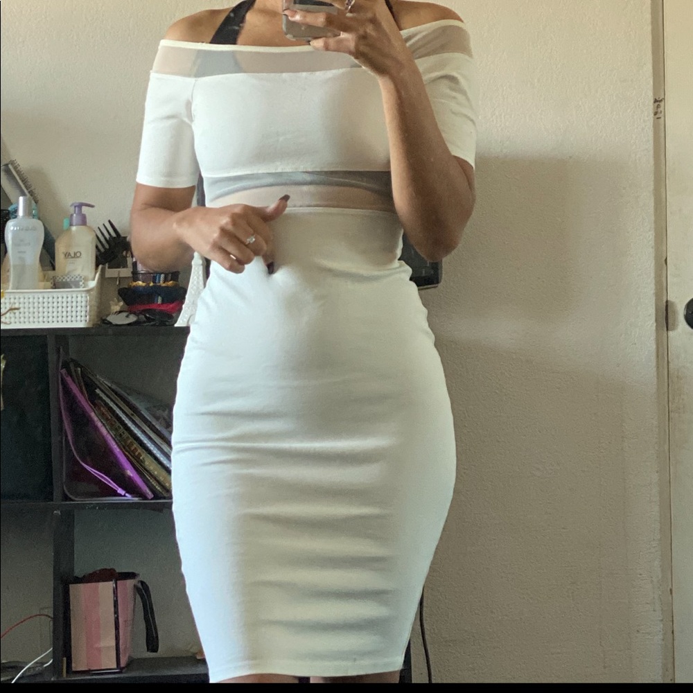 White dress.